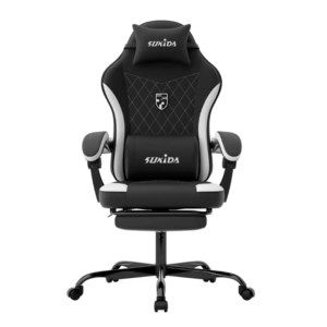 Chaise gaming ergonomique + repose-pieds